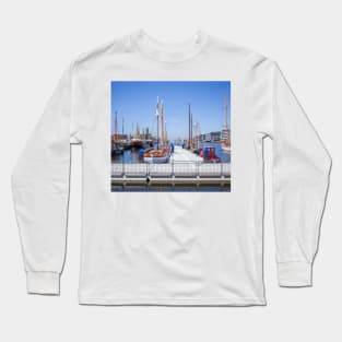 Germany; Bremerhaven; Bremen, port, new port Long Sleeve T-Shirt